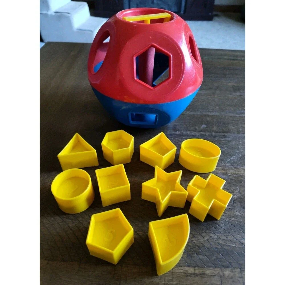 Vintage Tupperware SHAPE-O-BALL Classic Tupper Toys Shape Sorter Complete 10 Pcs